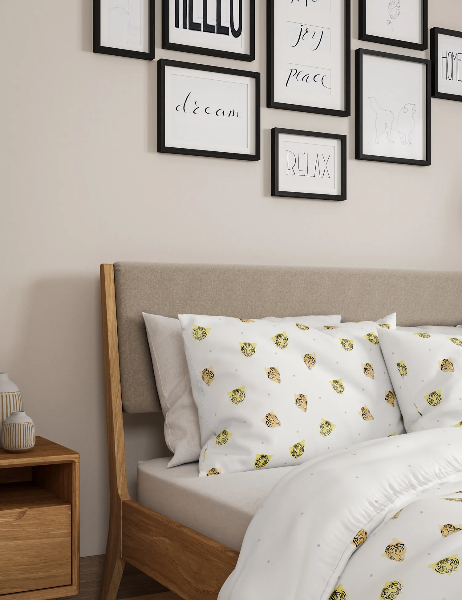 M&S Cotton Mix Tiger Bedding Set