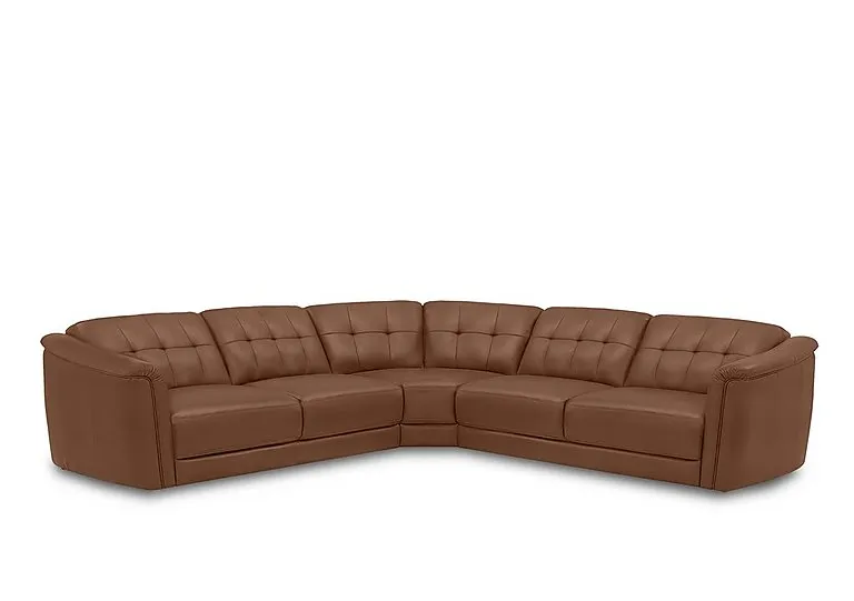 Monarch Large Leather Corner Sofa - Montana Butterscotch