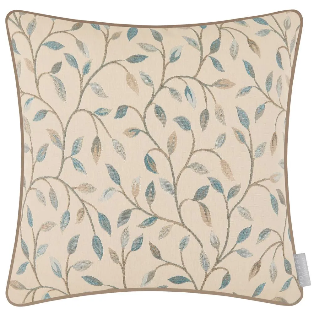 Voyage Maison Cervino Piped Jacquard Cushion in Cream 2