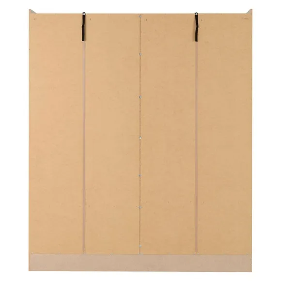 Nevada 4 Door 2 Drawer Wardrobe, Mirrored 6