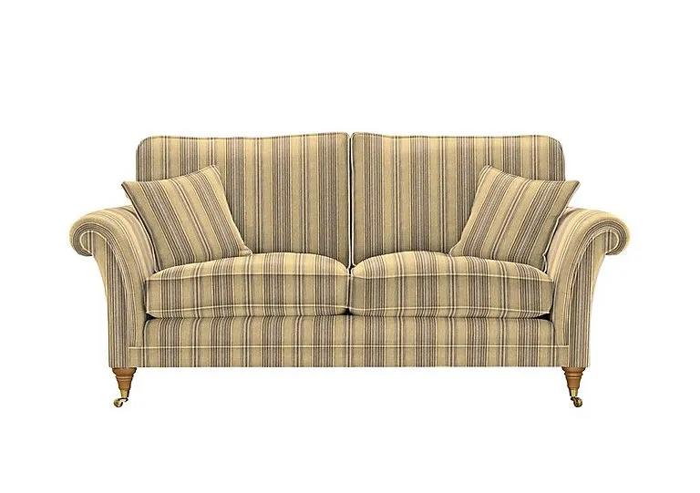 Burghley Large 2 Seater Fabric Sofa - Nouv Stripe Caramel