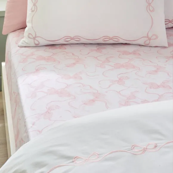 Catherine Lansfield Bow Polycotton Fitted Sheet 1
