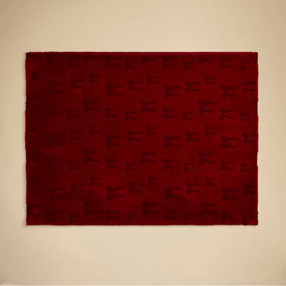 Bows Faux Fur Throw Blanket 130cm x 170cm 3