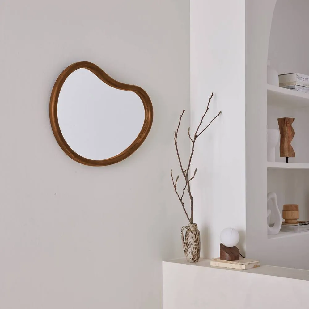 sweeek 65cm wooden mirror in Dark Brown 5