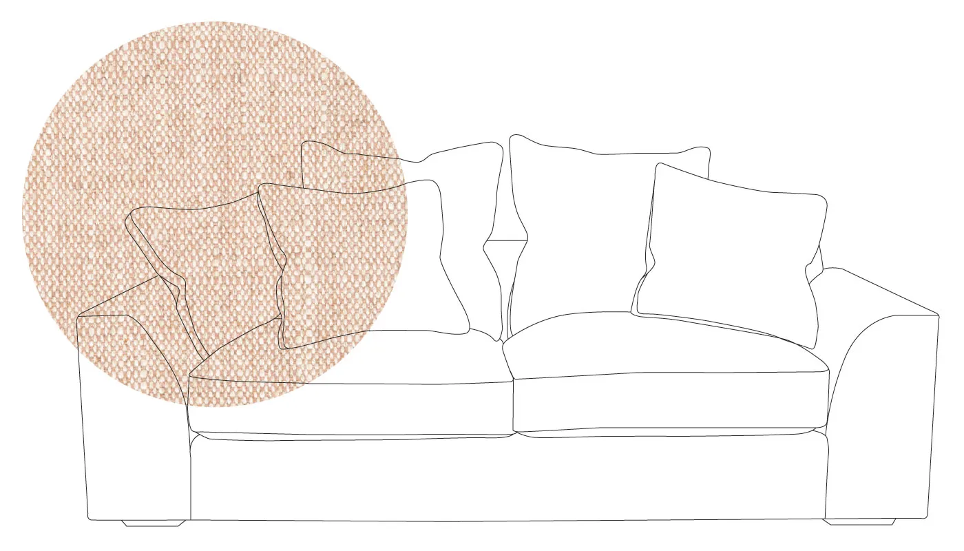 Heal's Cumulus 4 Seater Sofa In Broad Weave Putty With Black Feet 1