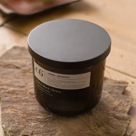 Aroma Archives No.6 Oud & Black Cherry Multi Wick Candle 4