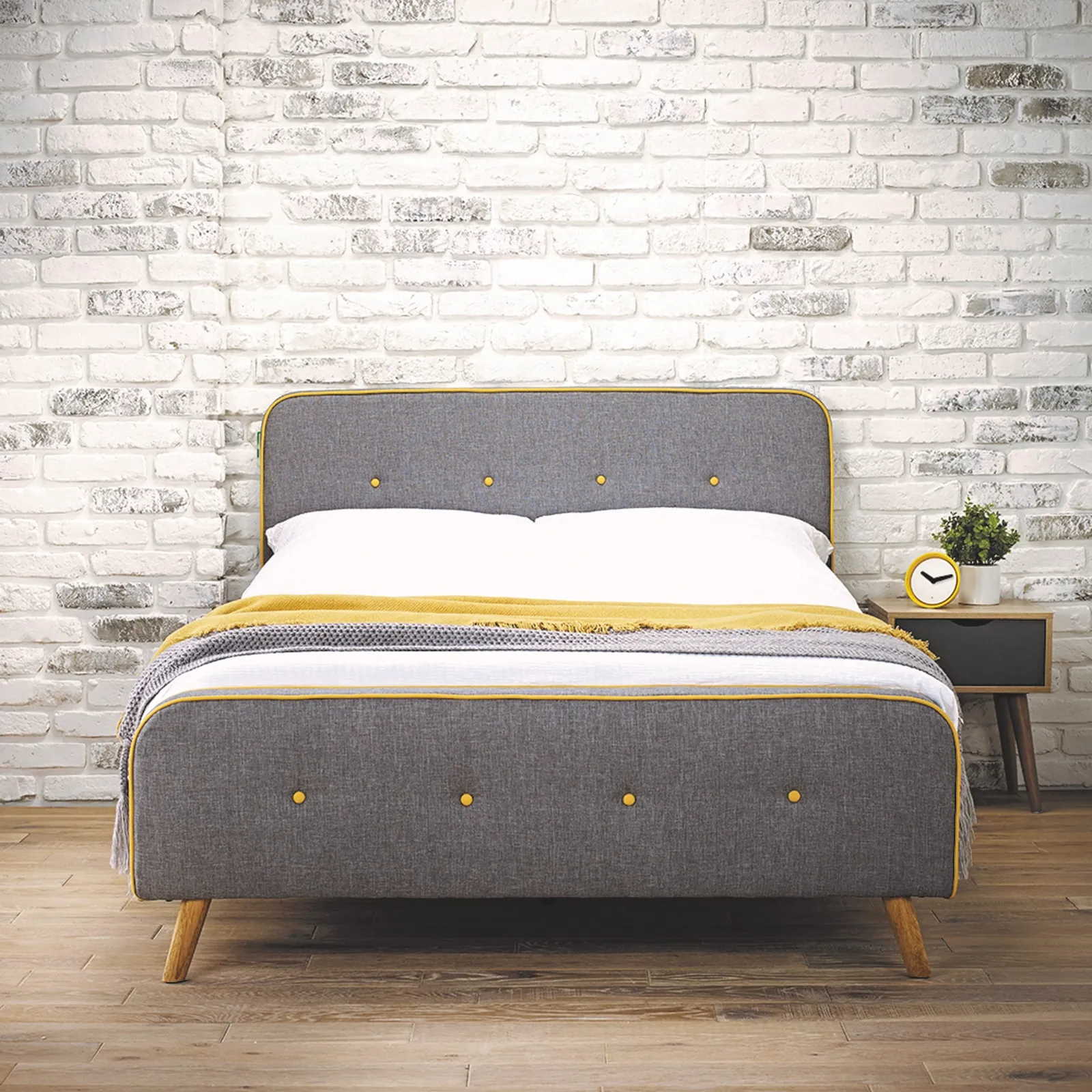 Loft Linen Bed Frame Grey