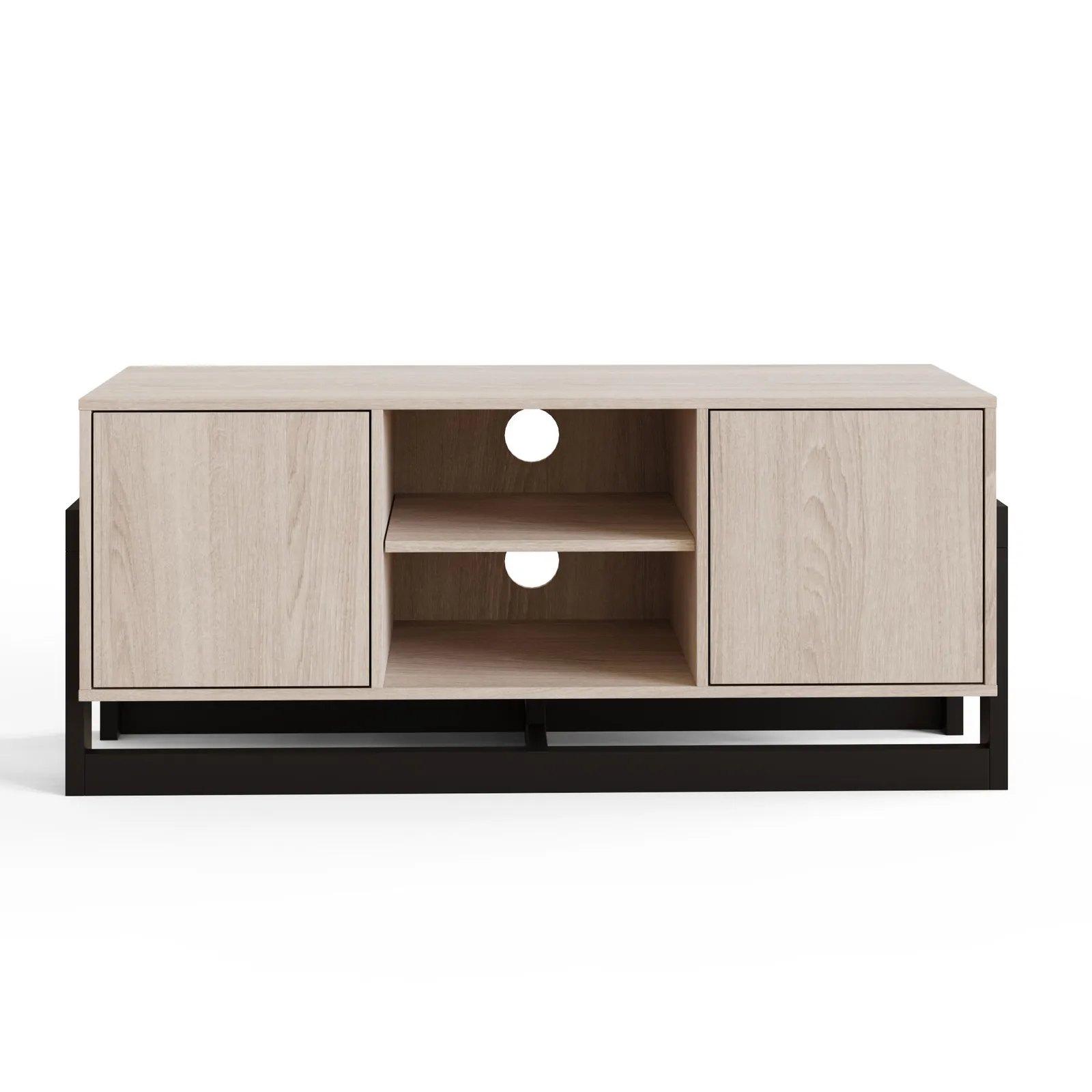 GFW Taite 2 Door TV Unit in Light Oak 4