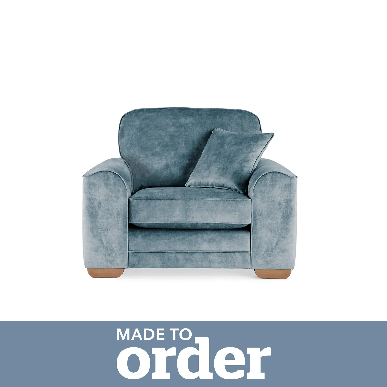 Morello Armchair Slub Velvet Blue