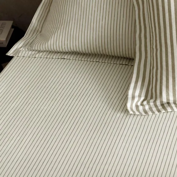 Hebden Narrow Stripe 100% Cotton Fitted Sheet 2
