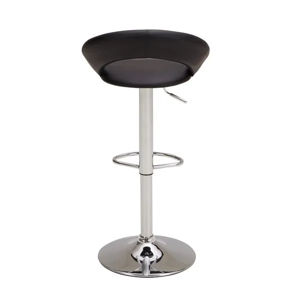 Knox Adjustable Height Swivel Bar Stool, Faux Leather 5