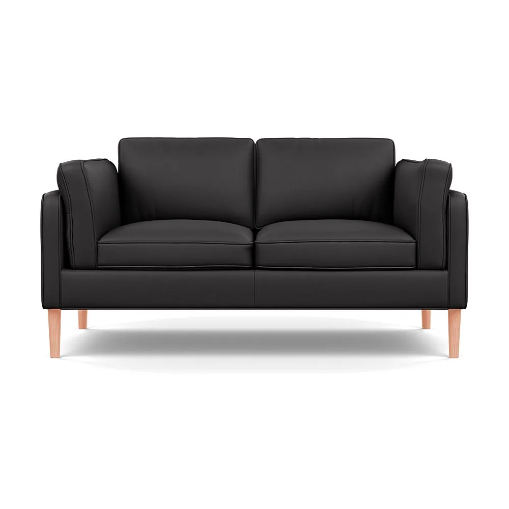 Heal's Sonno 2 Str Sofa Grain Leather Graphite 063 Natural Feet 1