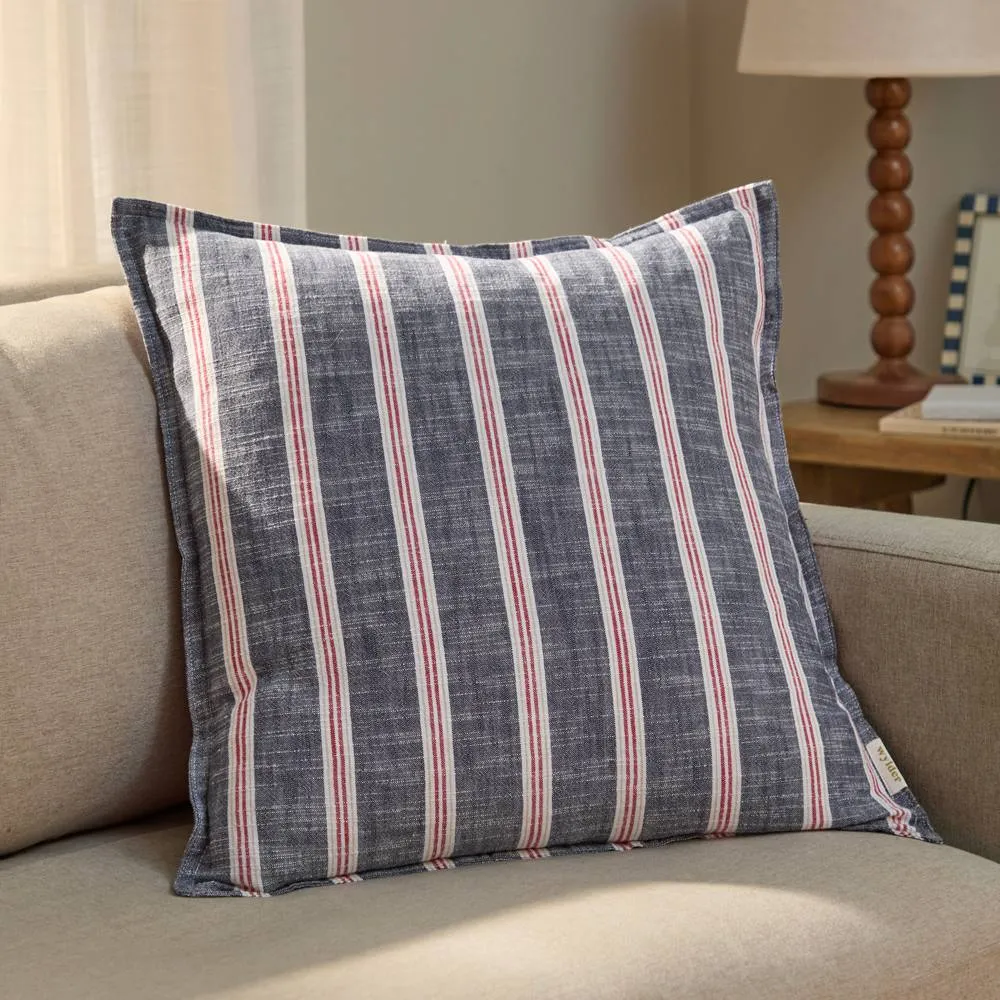Wylder Abersoch Stripe 100% Cotton Cushion 1