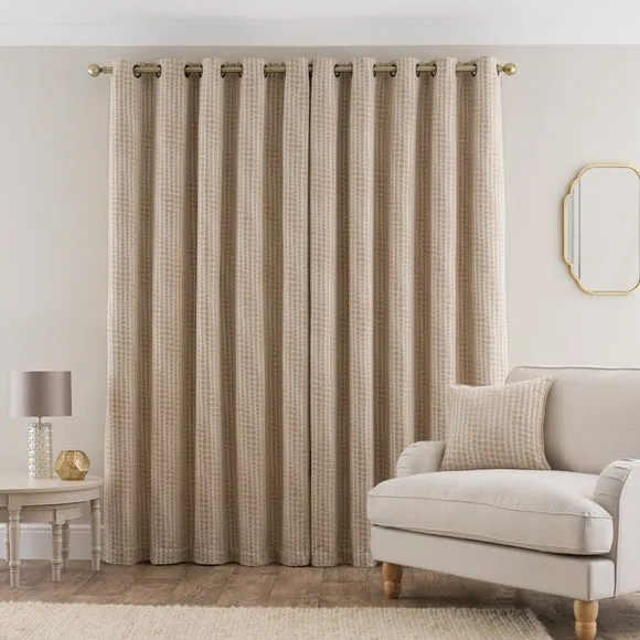 Gradient Spot Chenille Eyelet Curtains 4
