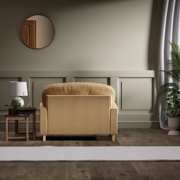 Martha Faux Linen Snuggle Chair 4