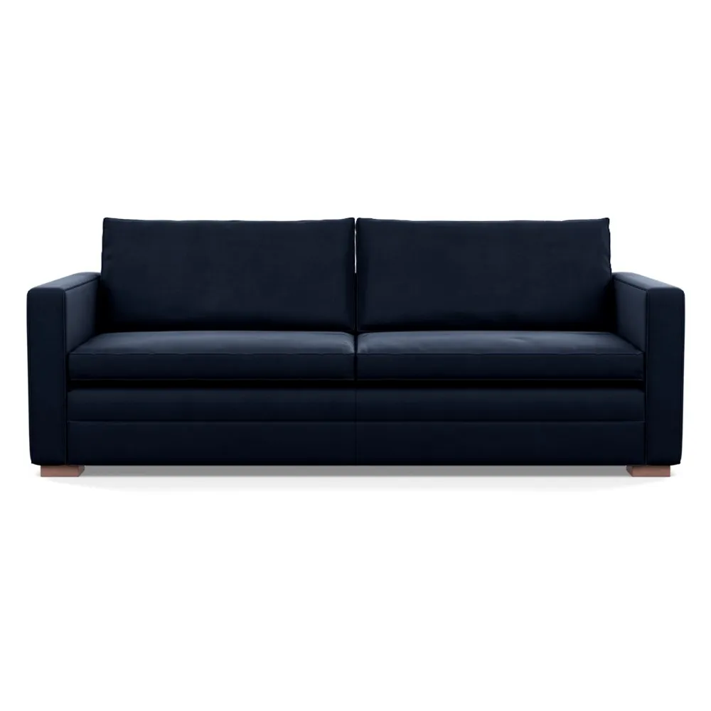 Heal's Palermo 4 Seater Sofa Nobilis Velvet Night Walnut Feet 1