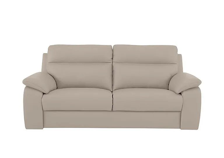 Pepino 3 Seater Leather Sofa - Botera Crema