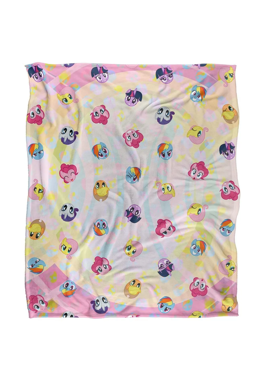 Hasbro My Little Pony Pattern Silky Touch Super Soft Throw Blanket in White