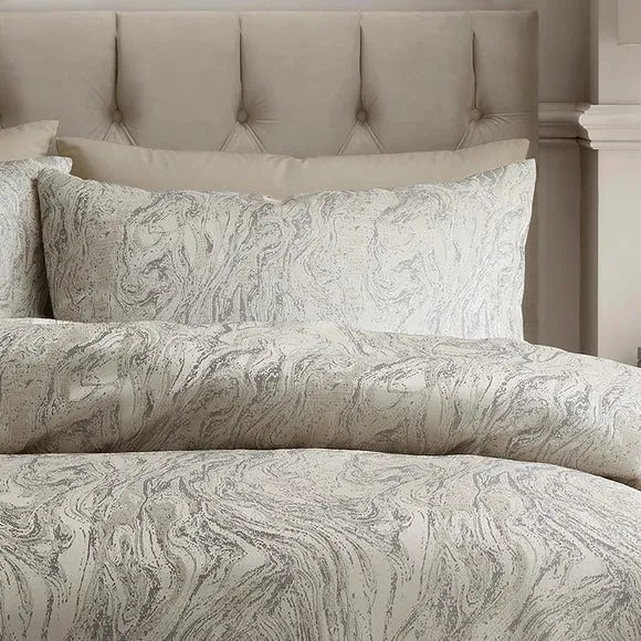 Soiree Marble Jacquard Duvet Cover & Pillowcase Set 2