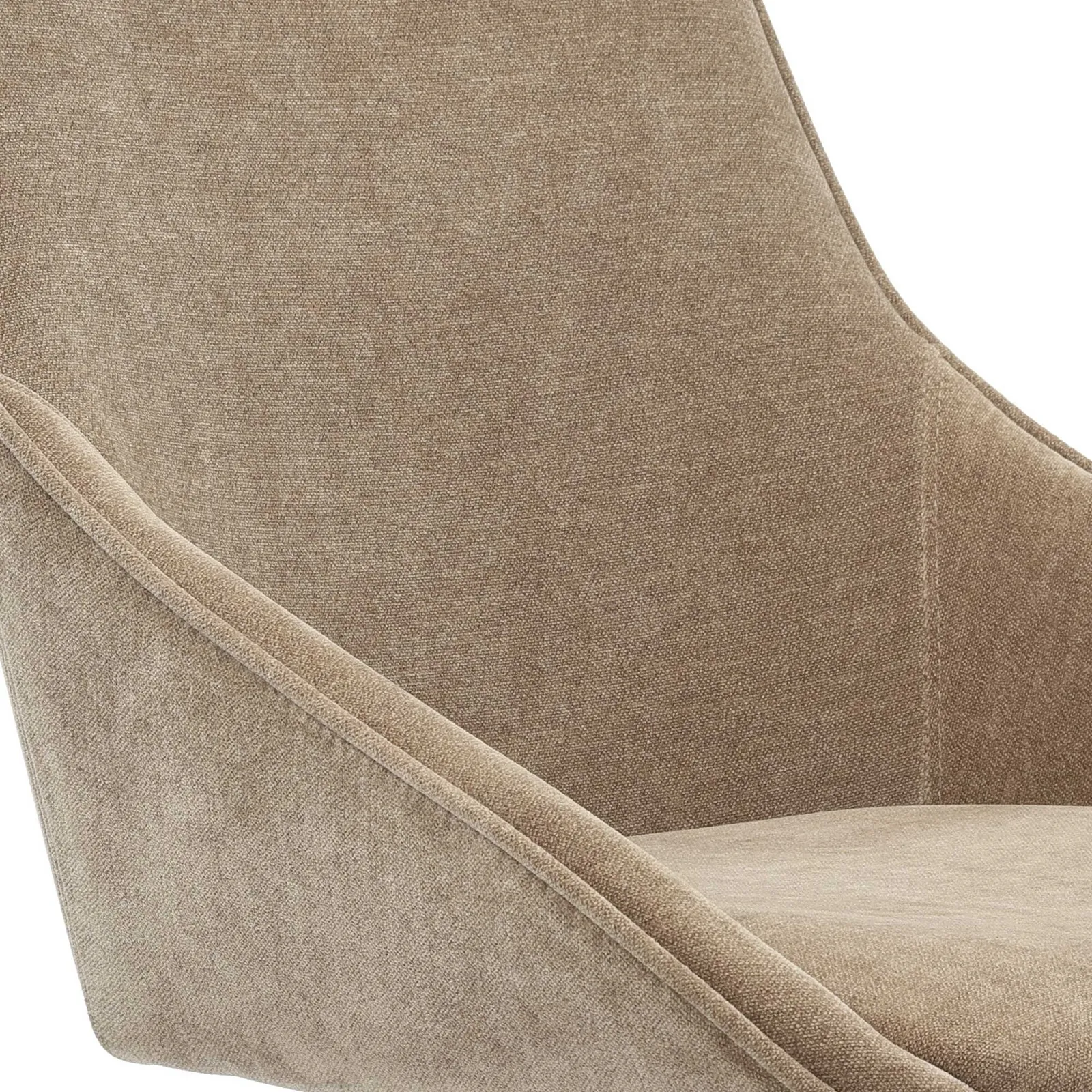 Beckton Dining Chair With 360 Swivel, Brown Fabric | Barker & Stonehouse 3