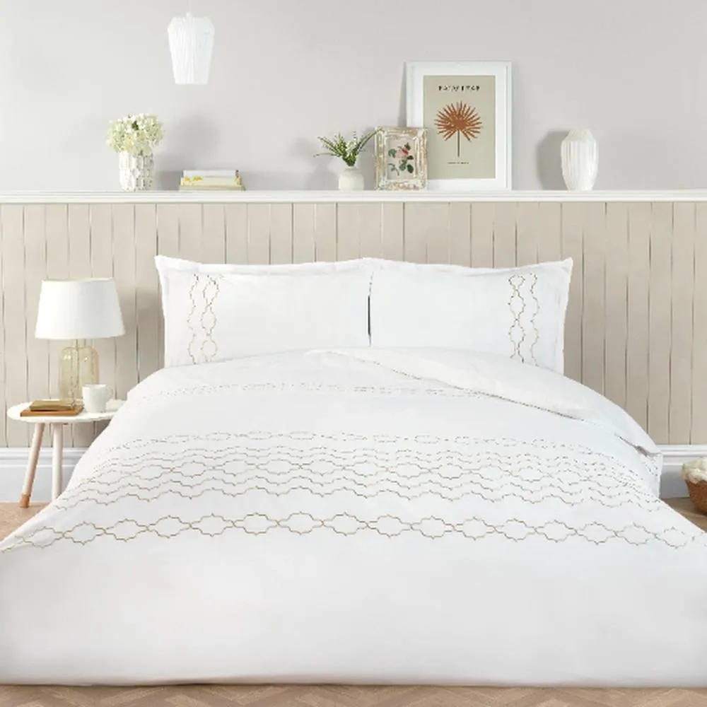 Rapport Home Modena Geo Polycotton Duvet Cover Set with Pillowcase