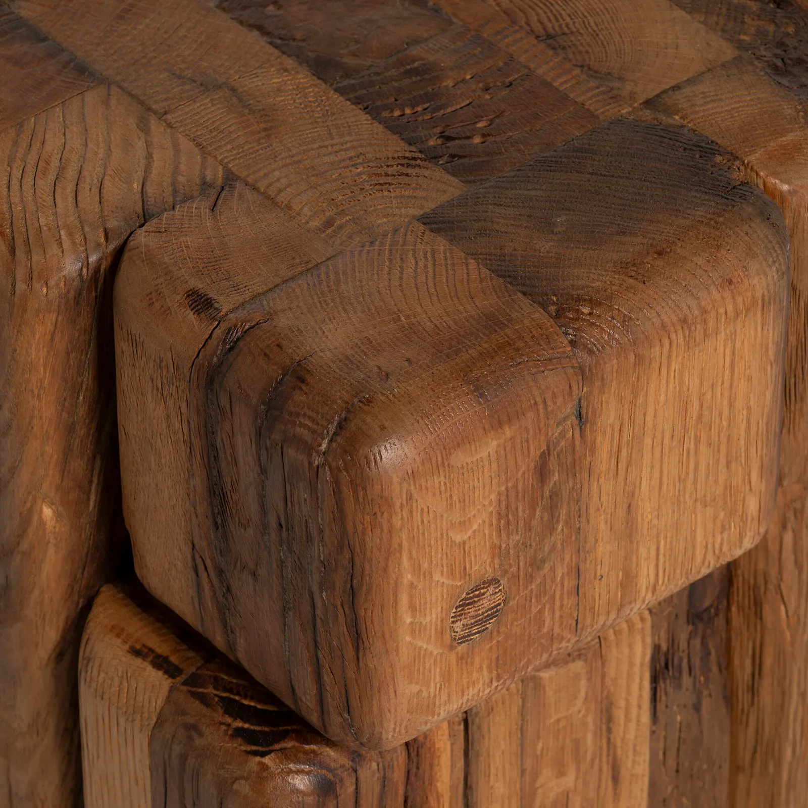 Brecon Square Stool 35X35X45Cm, Brown Oak | Barker & Stonehouse 4