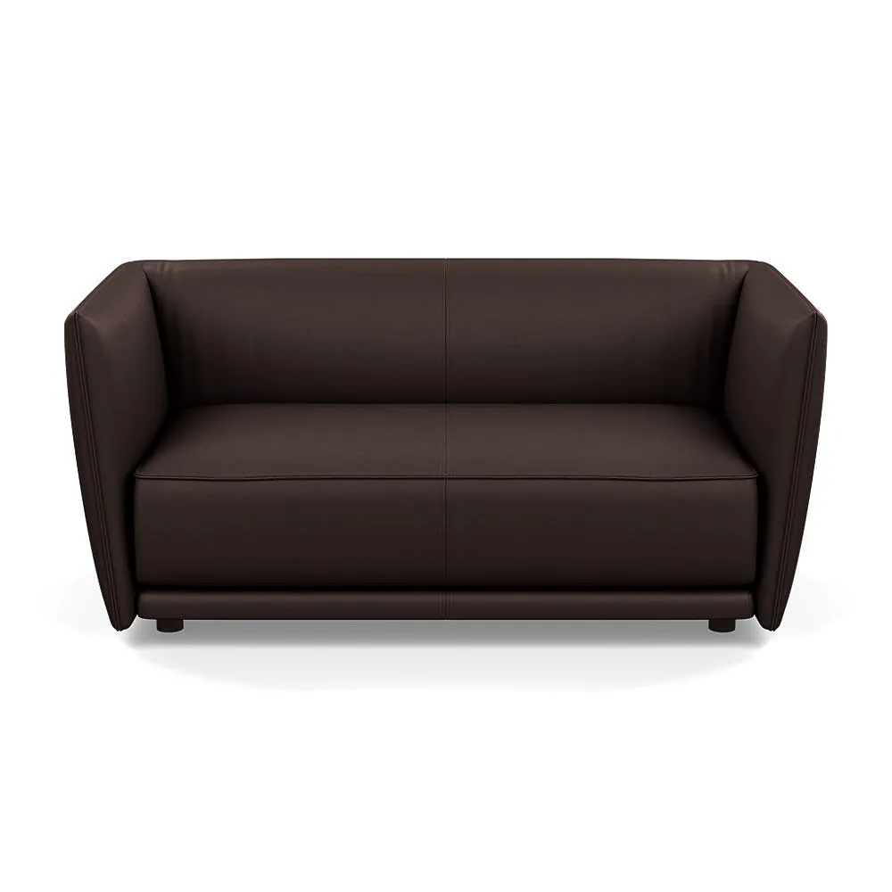 Heal's Valley 2 Seater Sofa Grain Chocolate Walnut Stain Feet 1