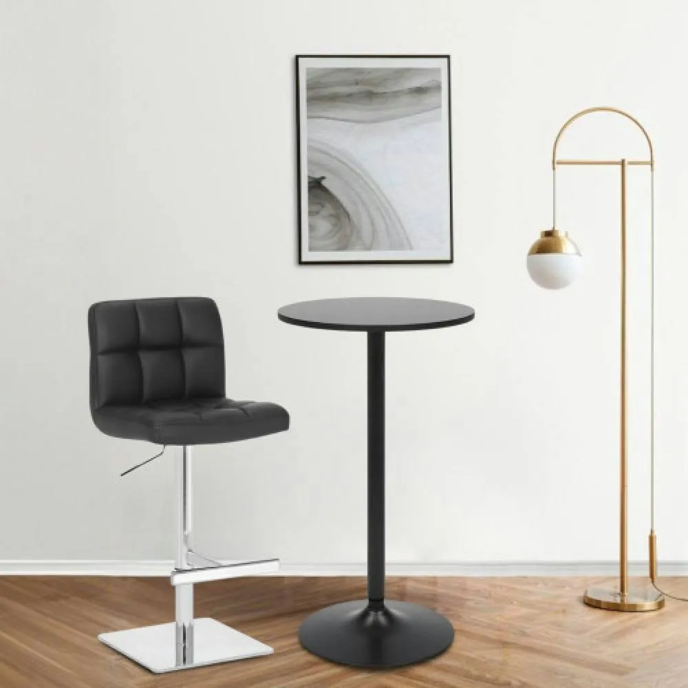 netfurniture Metropolitan Poseur Matt Black Table Round Black Wood 2