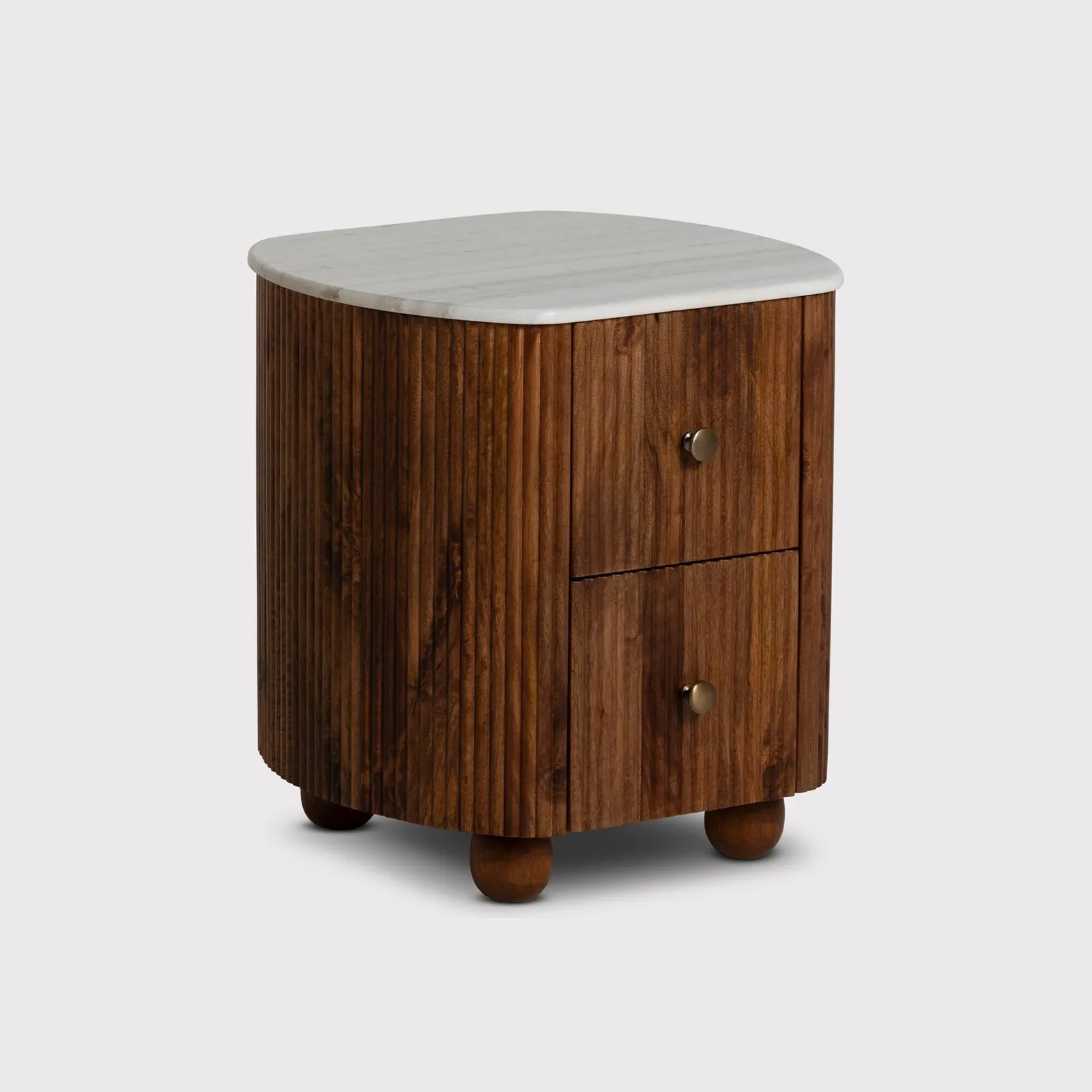 Tasso 2 Drawer Bedside Table, Wood | Barker & Stonehouse