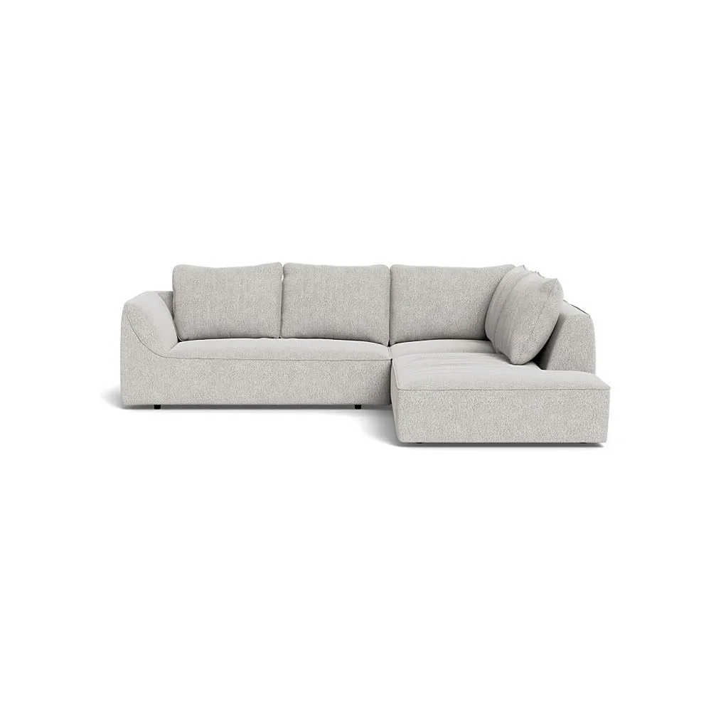 Heal's Morven Right Hand Facing Large Corner Sofa Chunky Boucle Ecru 1