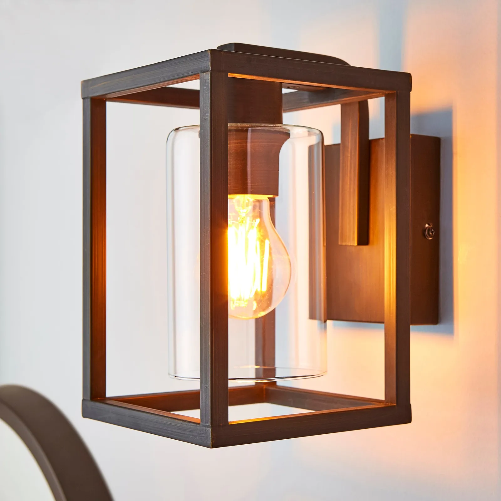 London Bronze Industrial Wall Light Bronze