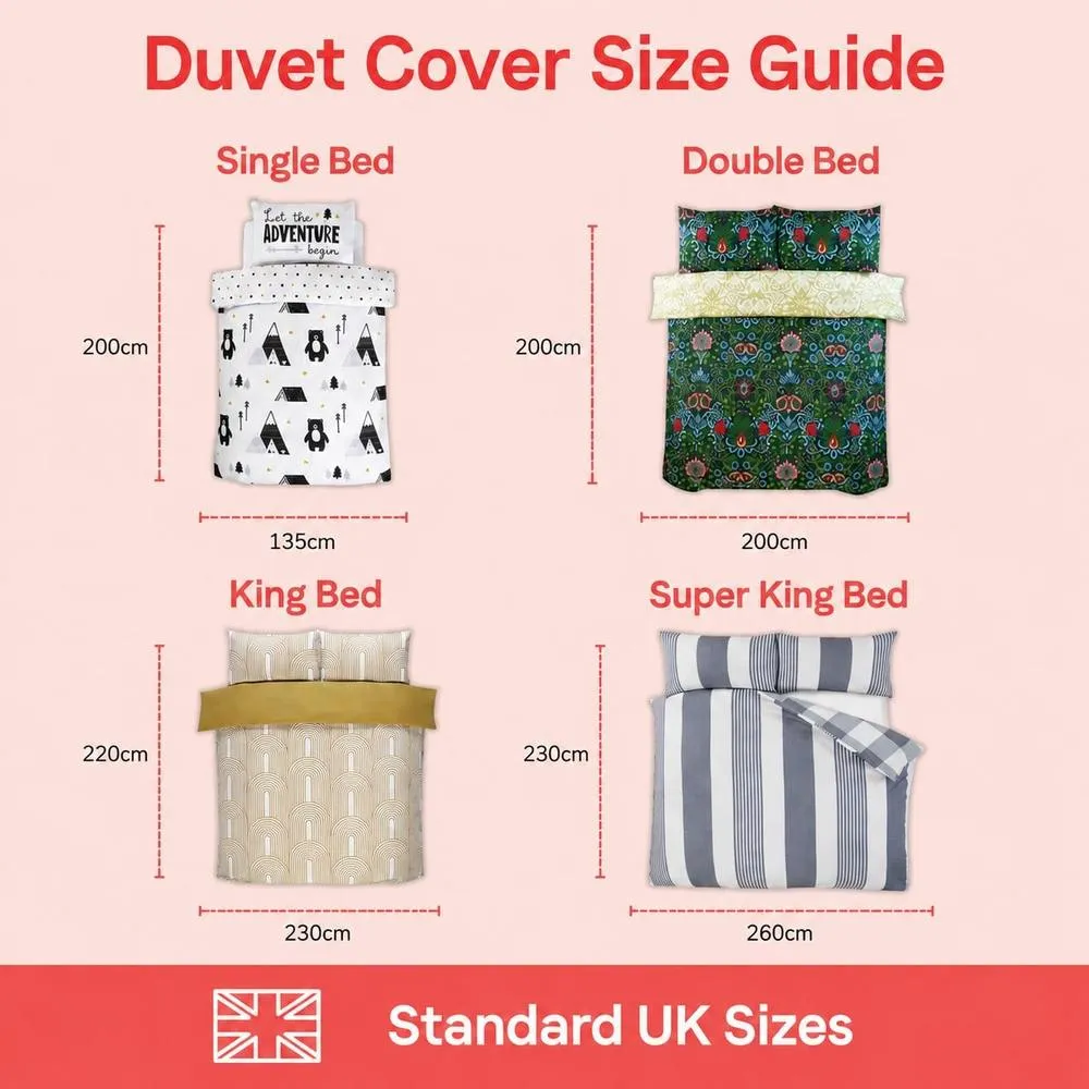 Rapport Home Woodland Winter Christmas Reversible Duvet Cover Set with Pillowcases 6