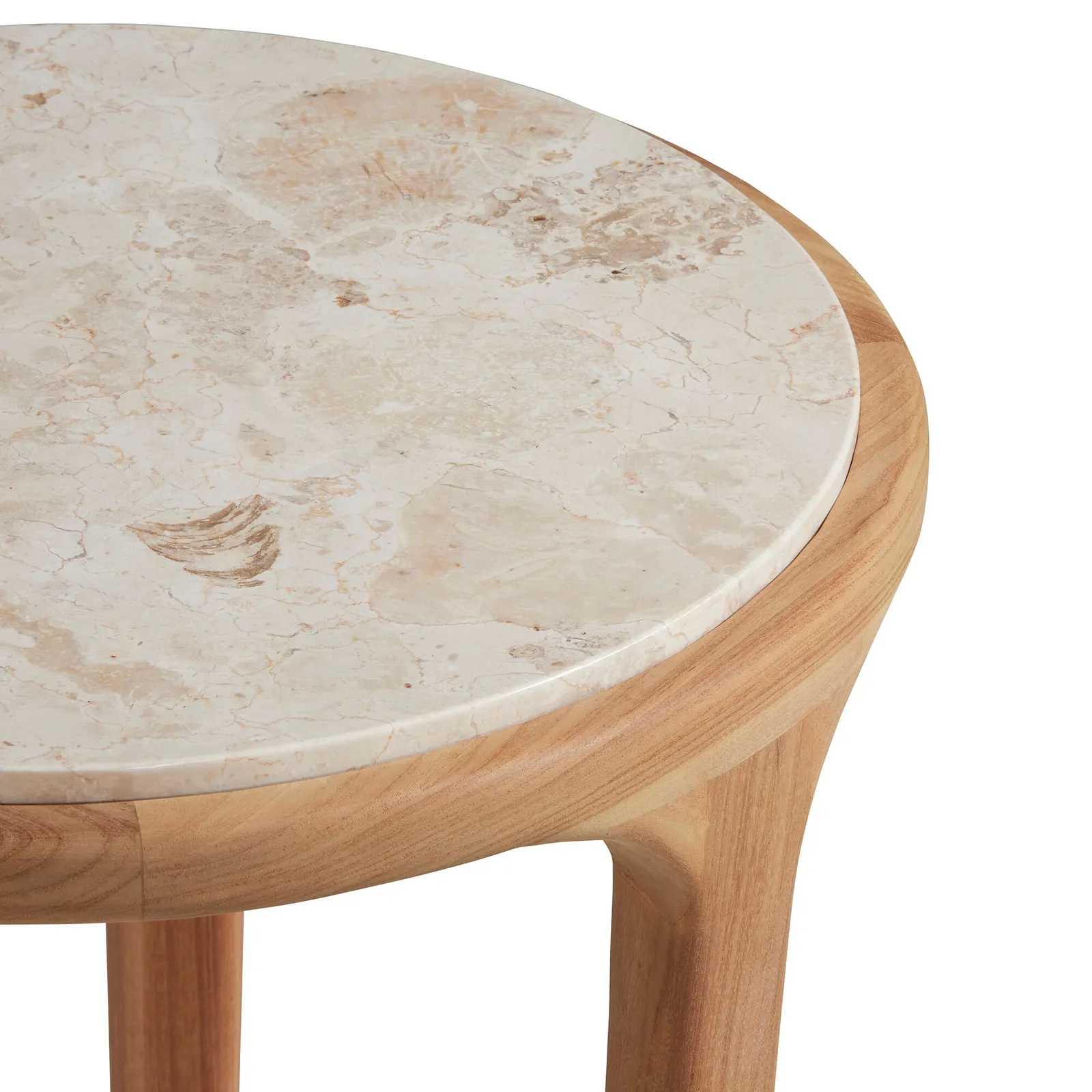 Terza Side Table 55X60Cm, Round, Neutral Wood | Barker & Stonehouse 4