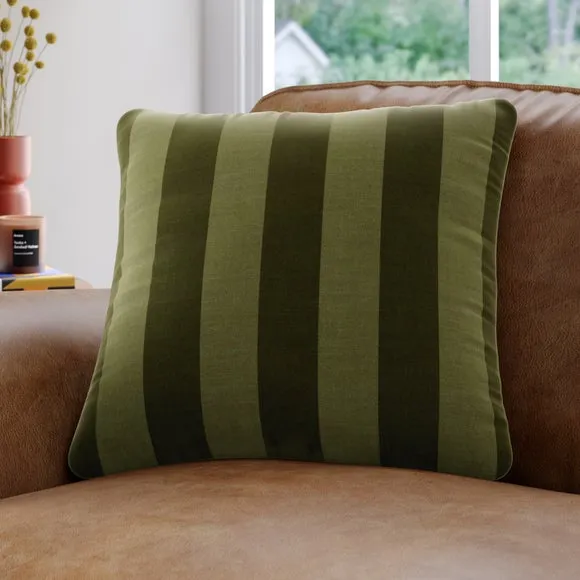 Elements Velvet Stripe Made to Order Cushion Cover 1