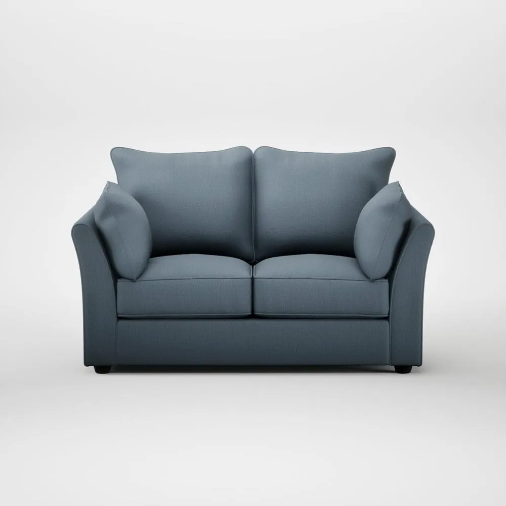 Heal's Tailor 2 Seater Sofa Smart Cotton Linen Celestial Black Feet 1