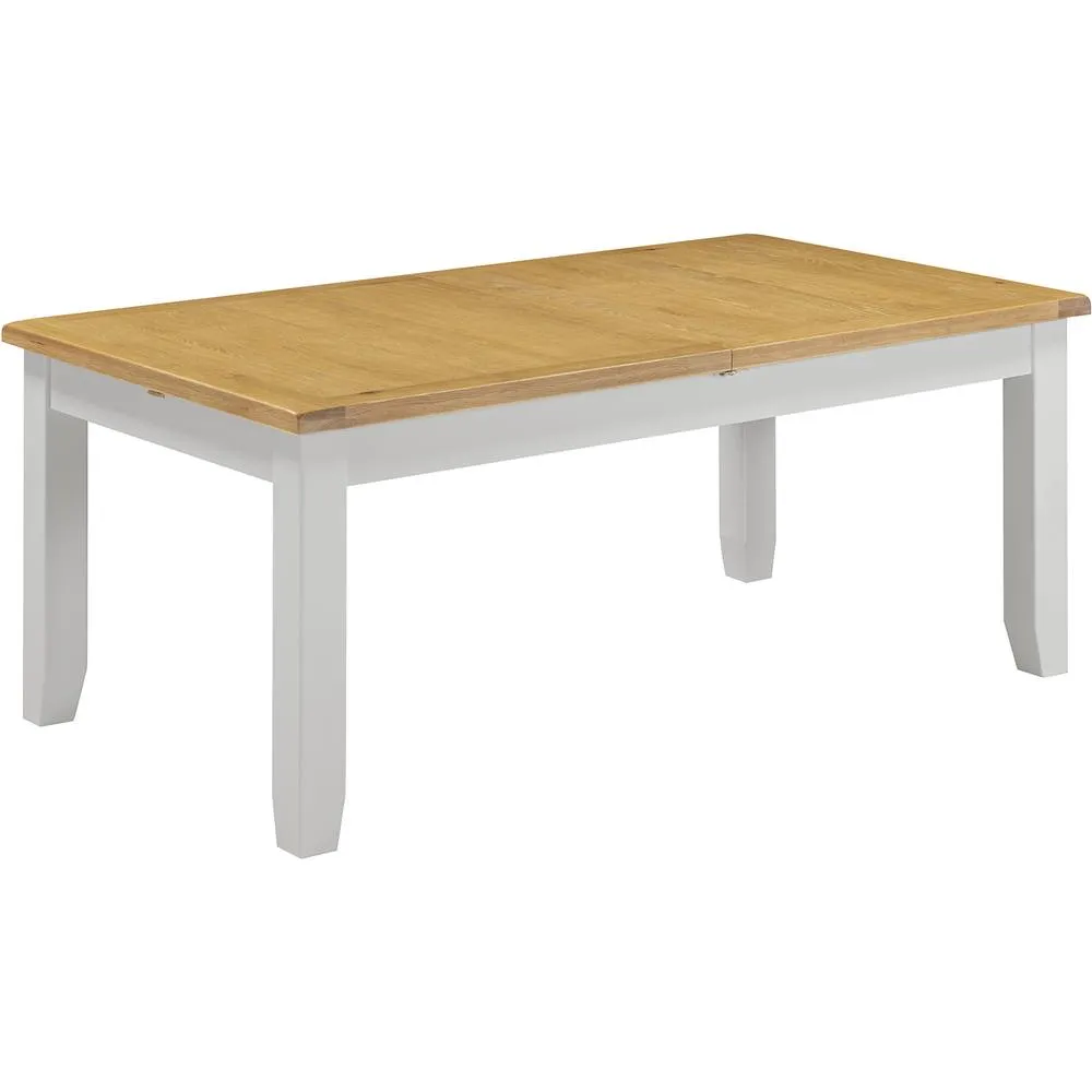 Seconique Windsor Pebble Grey Large Extending Dining Table (Part Assembled) in Light Grey 3
