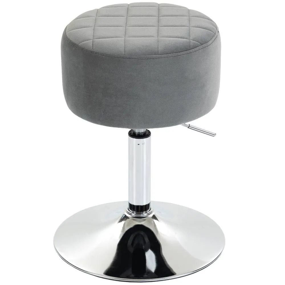 HOMCOM Bar Stool Adjustable Swivel 1 Piece in Grey 1