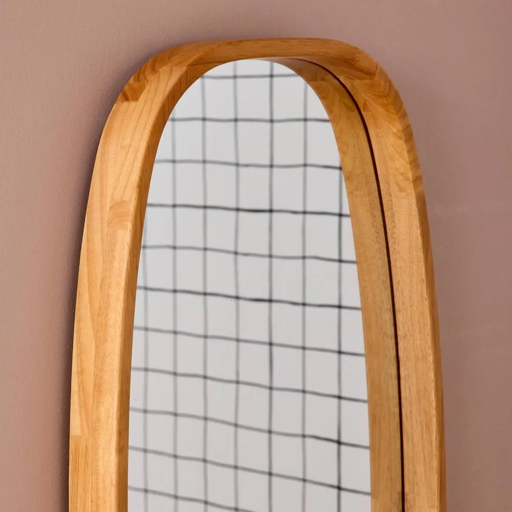 sweeek Rectangular wooden mirror in Light Brown 4