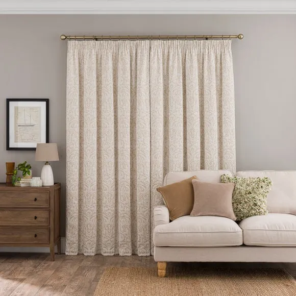 Alora Chenille Thermal Pencil Pleat Curtains 4