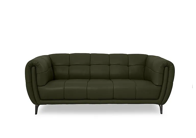 Sienna Leather Large 2 Seater Sofa - Oslo Pine
