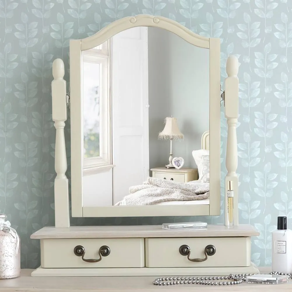 Statement Furniture Juliette Trinket Mirror in Ivory 1