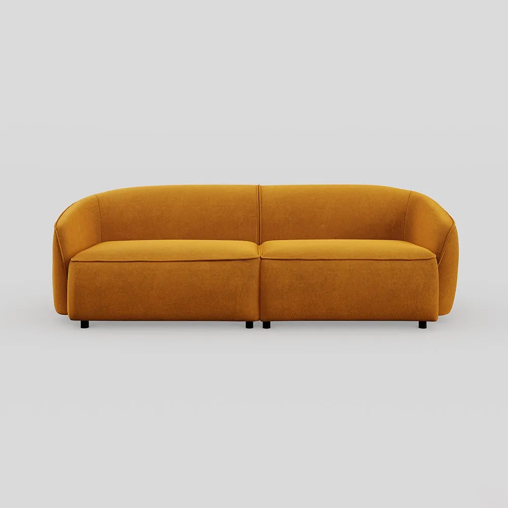 Heal's Aurelie 3 Str Sofa Smart Luxe Velvet Cognac 1