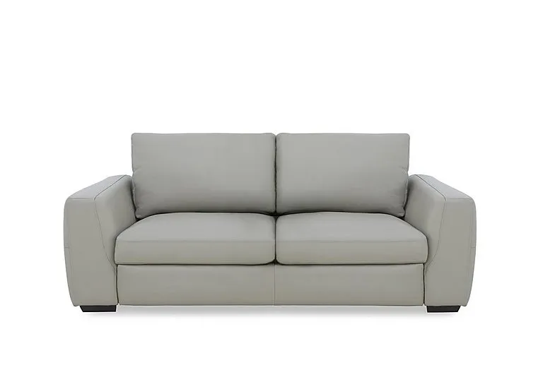 Dinky Leather 3 Seater Sofa - Lead Grey
