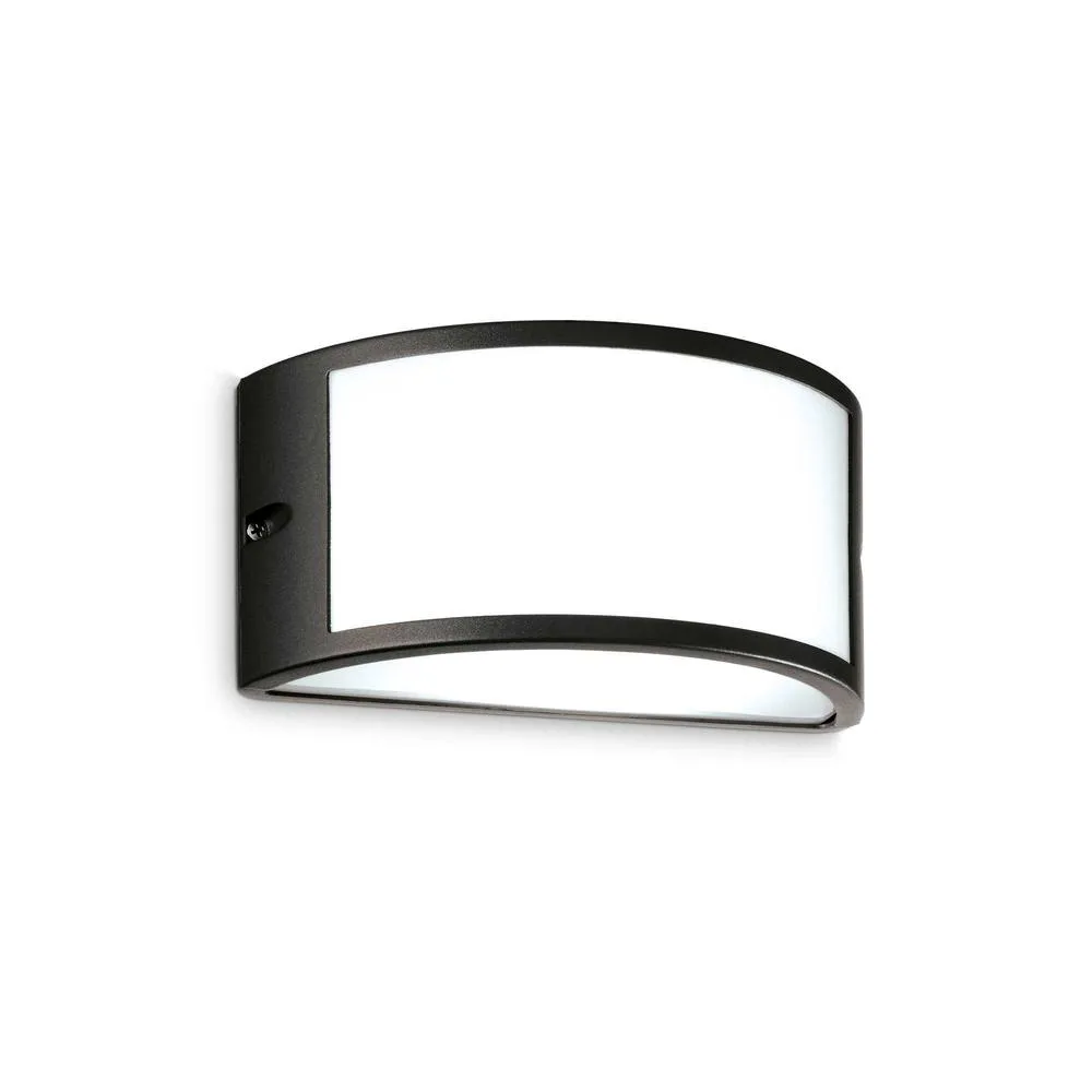 Netlighting Rex1 Outdoor Flush Wall Lamp Black IP44