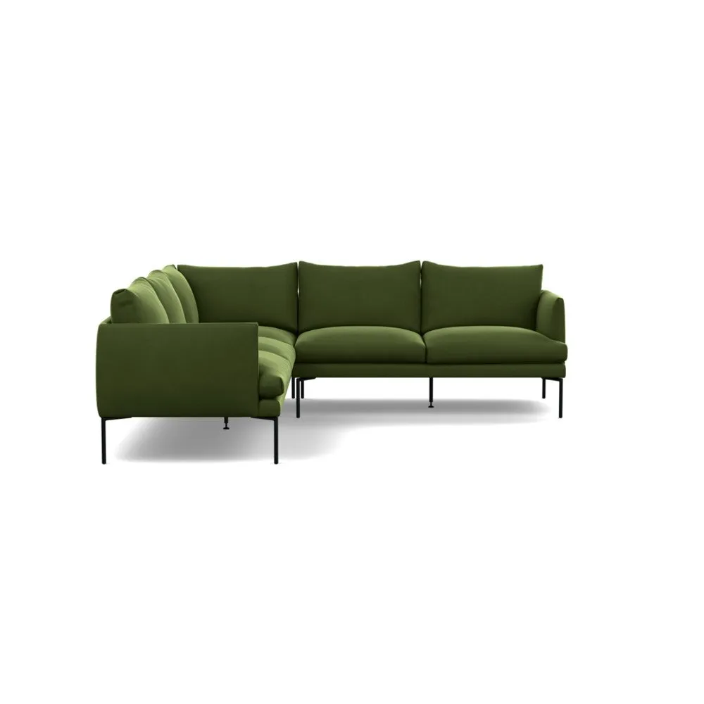 Heal's Matera Large Corner Sofa Nobilis Velvet Leaf 1