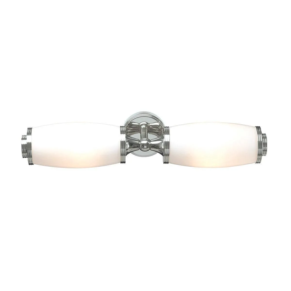 Netlighting Eliot 2 Light Bathroom Twin Wall Light Polished Chrome IP44 G9 in Grey