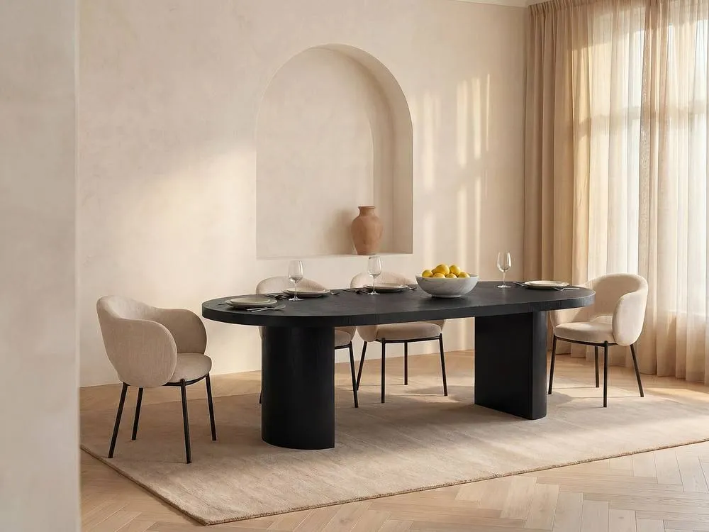 Vente-unique 4 - 12 Seater Extendable Dining Table In MDF - Black - SIDRINA 3