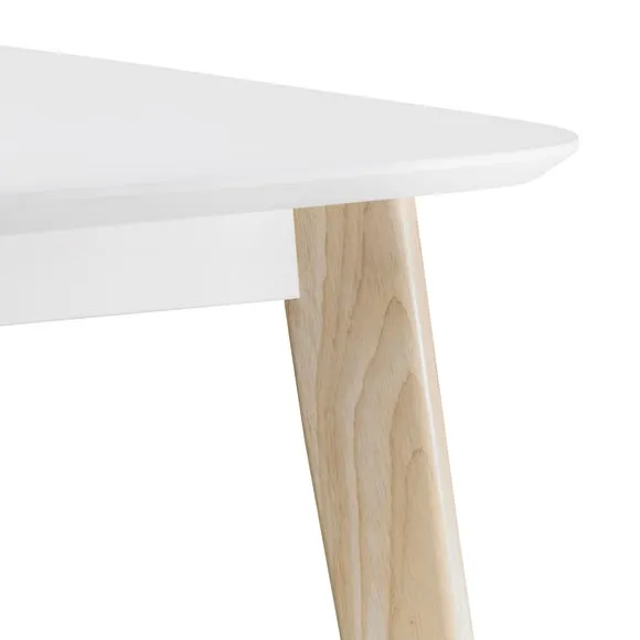 Casa 4 Seater Square Dining Table with 4 Chairs, White 3
