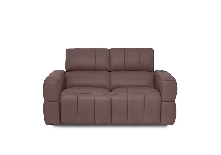 Cube Leather 2 Seater Power Recliner Sofa with Power Headrests