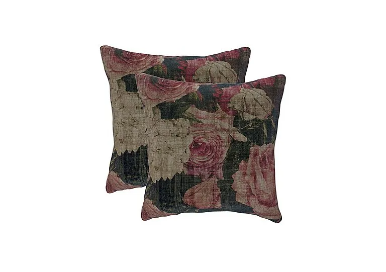 Pair of Small Scatter Cushions - Rose